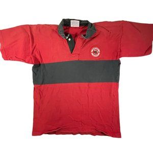 Vintage Rampage Rugby shirt distressed #12 Halbro made in USA men's XL